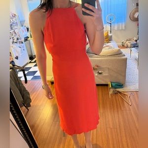 Reformation bright red dress. Strappy back